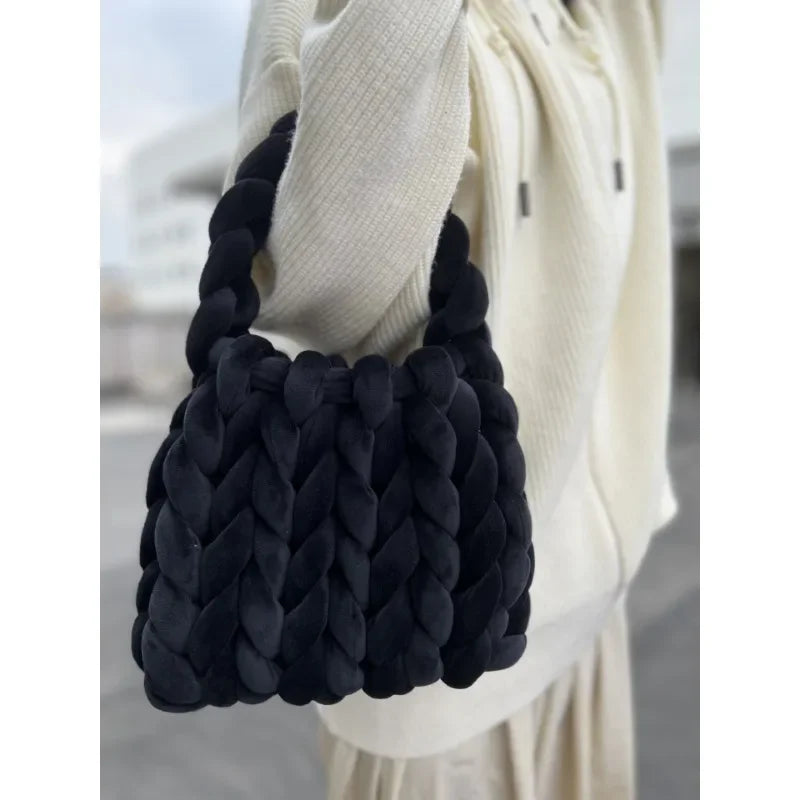 Corduroy Velvet Hobo Bag
