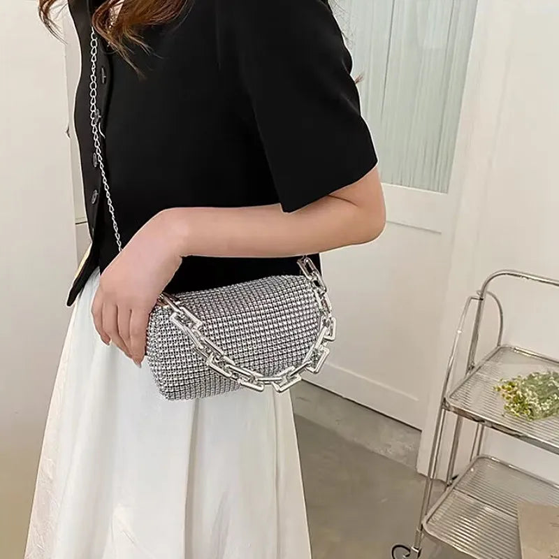 Rhinestone Bucket Bag