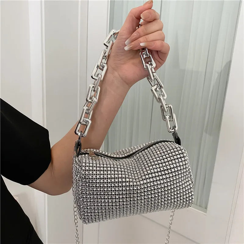 Rhinestone Bucket Bag