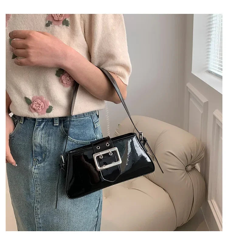 Glossy Shoulder Bag