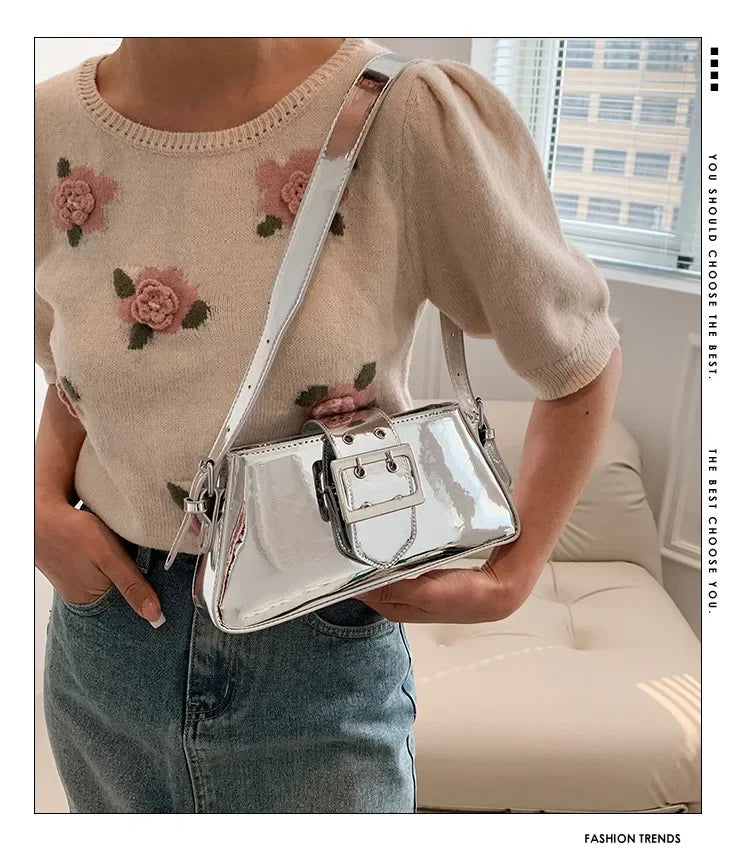 Glossy Shoulder Bag