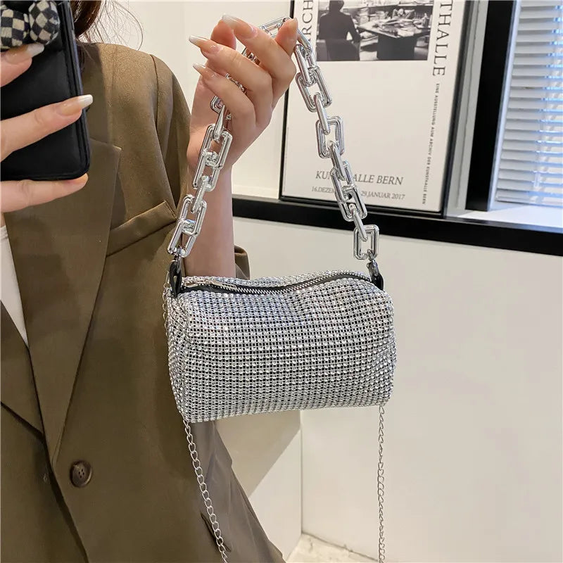 Rhinestone Bucket Bag