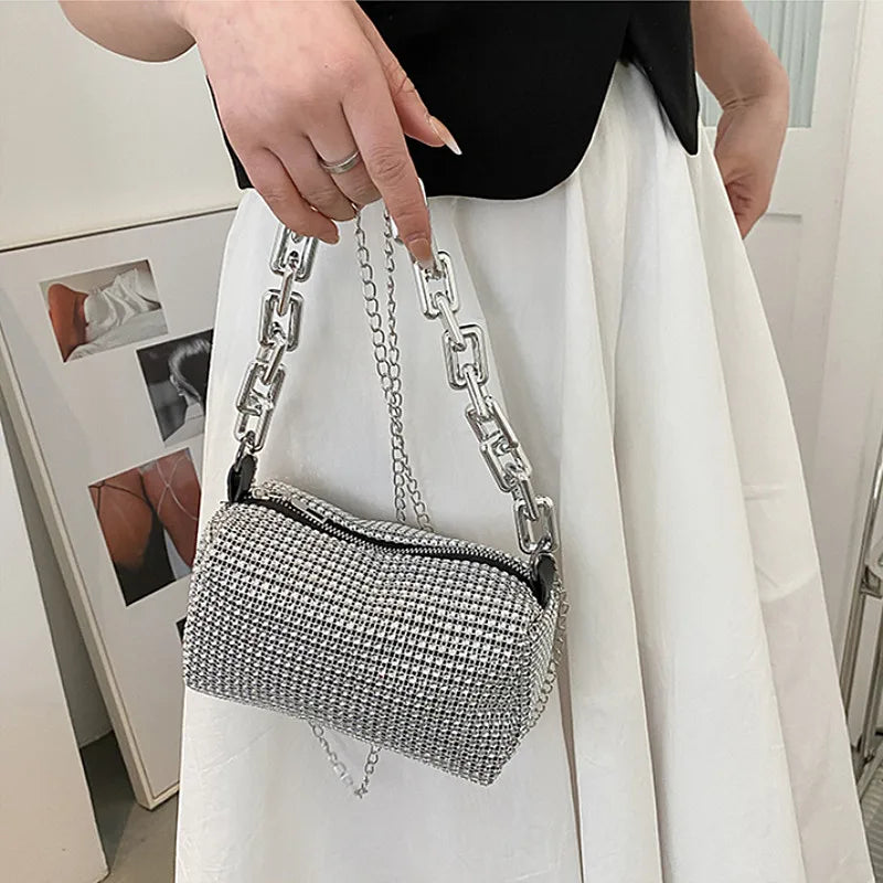Rhinestone Bucket Bag