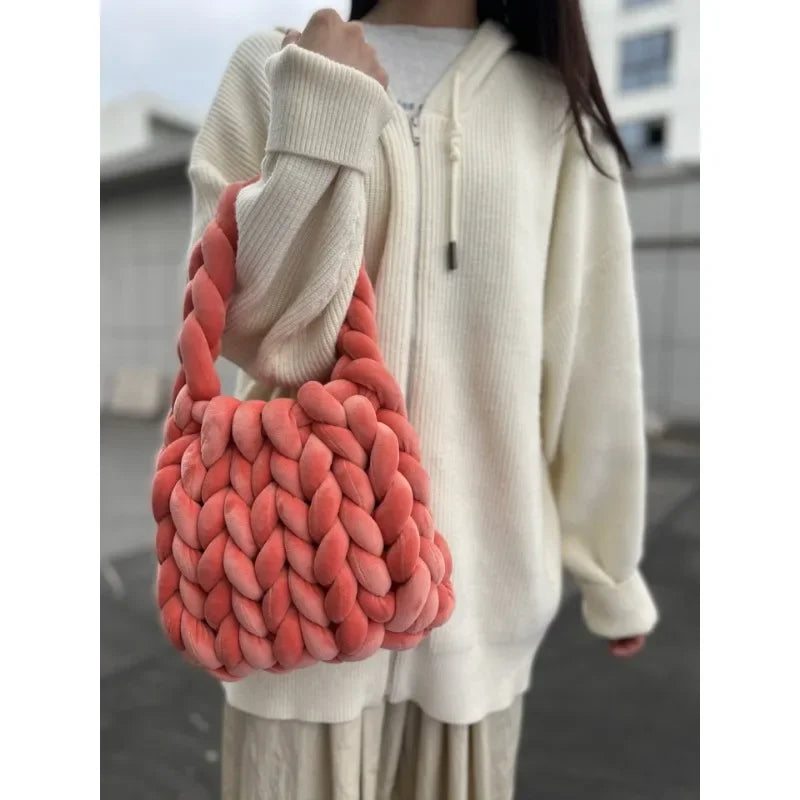 Corduroy Velvet Hobo Bag