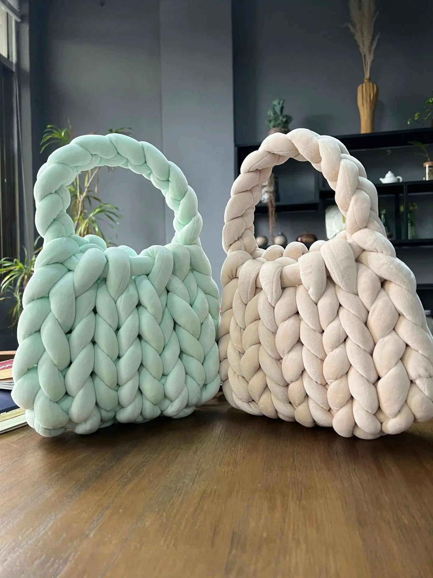 Corduroy Velvet Hobo Bag
