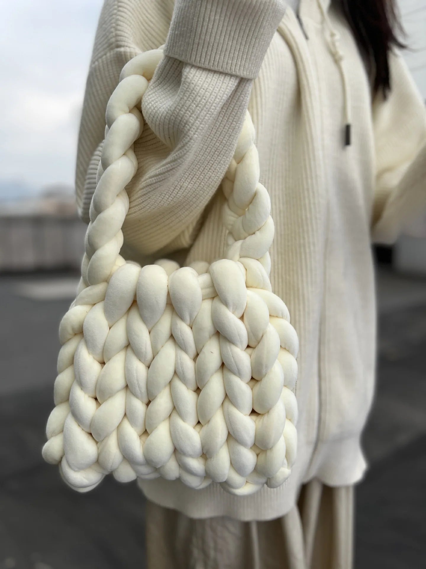 Corduroy Velvet Hobo Bag