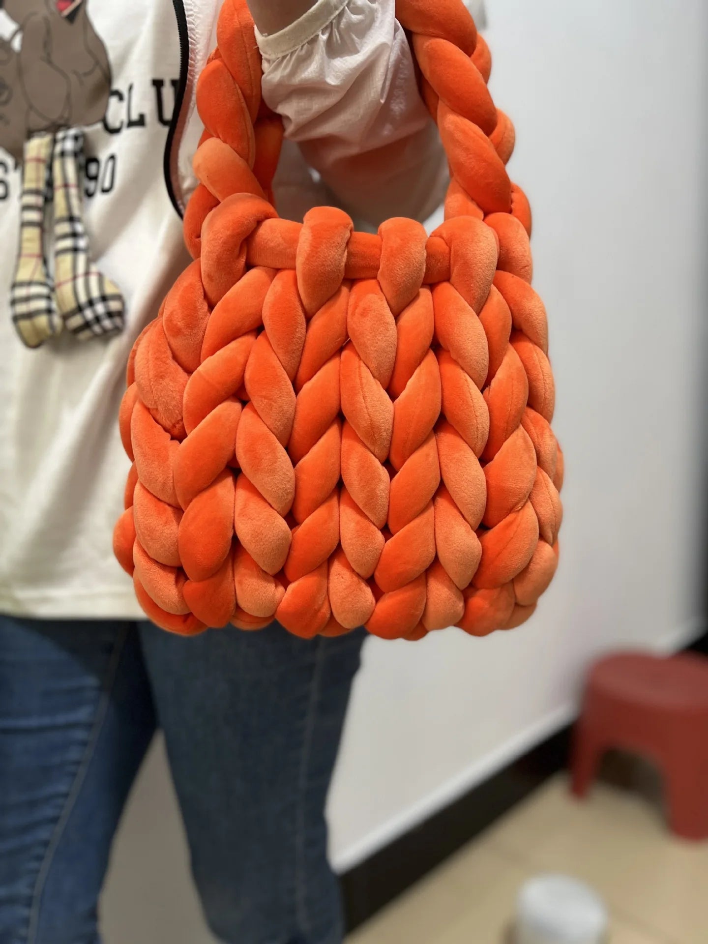 Corduroy Velvet Hobo Bag